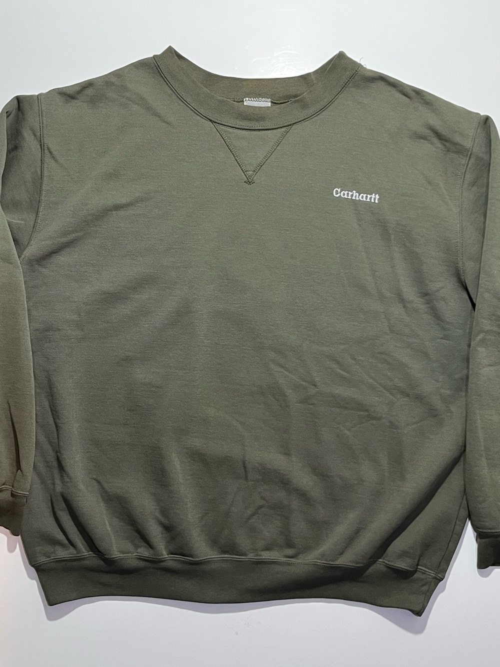 Vintage 90’s Carhartt Crewneck Sweatshirt, Men’s XL, Mossy Green, K124 MOS